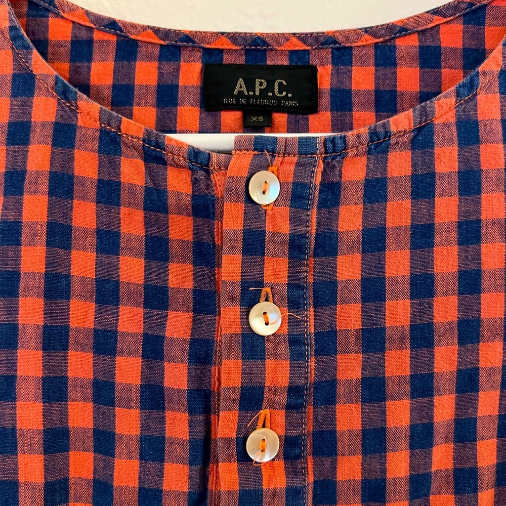A.P.C. Cotton Check Top